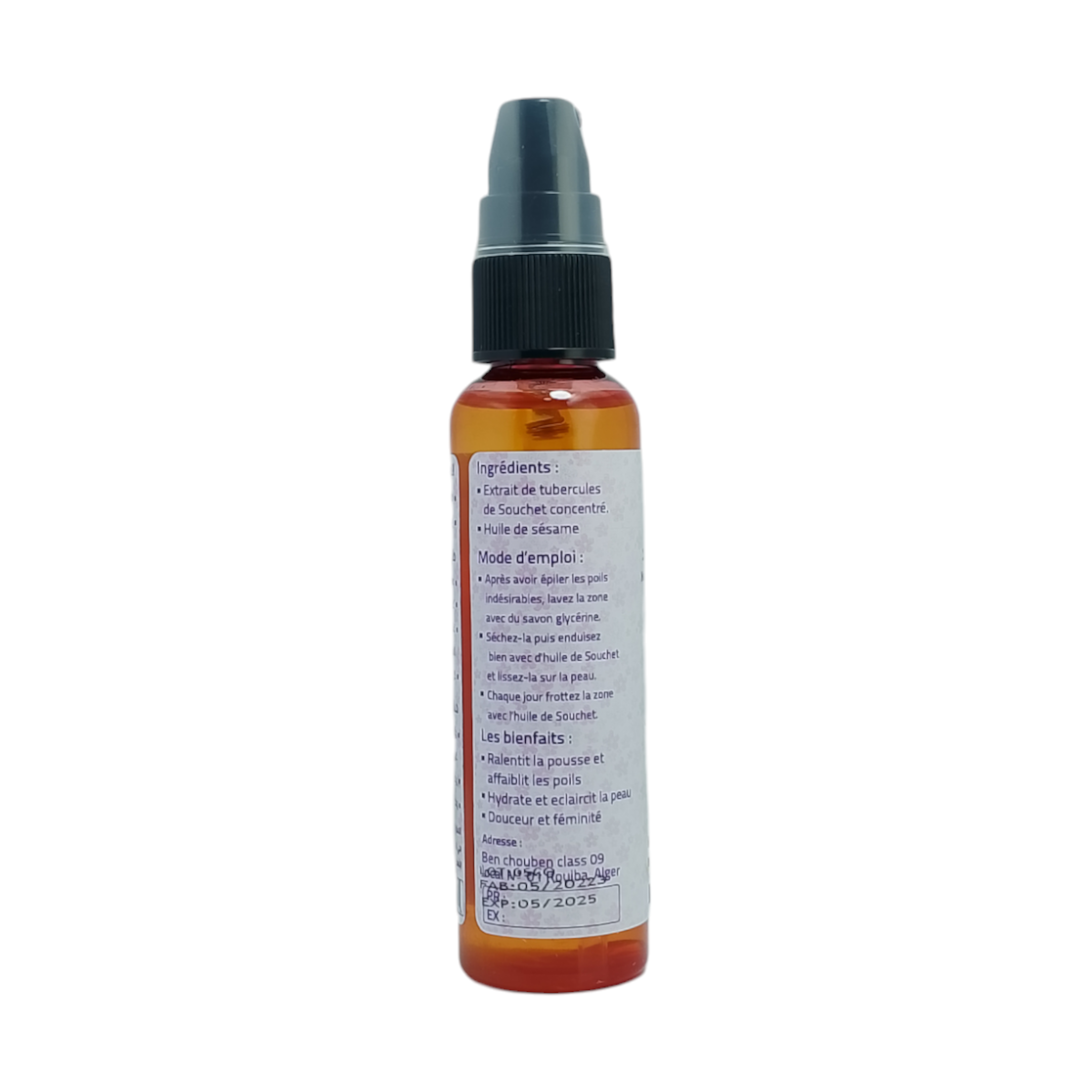 Huile végétale de souchet naturel 100% 50ml : – Image 3