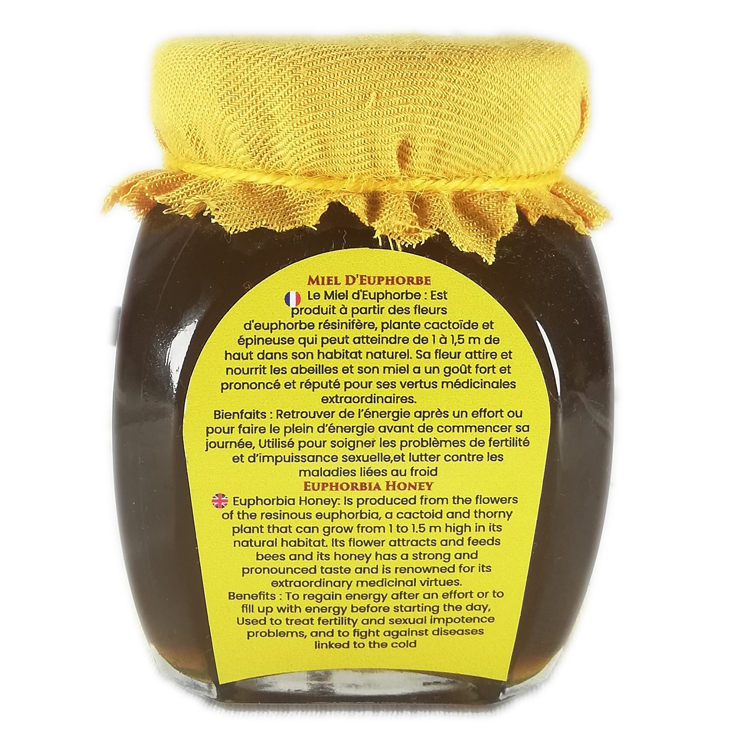 Miel Euphorbe Naturelle Du Désert Certifié - 200 G – Image 4
