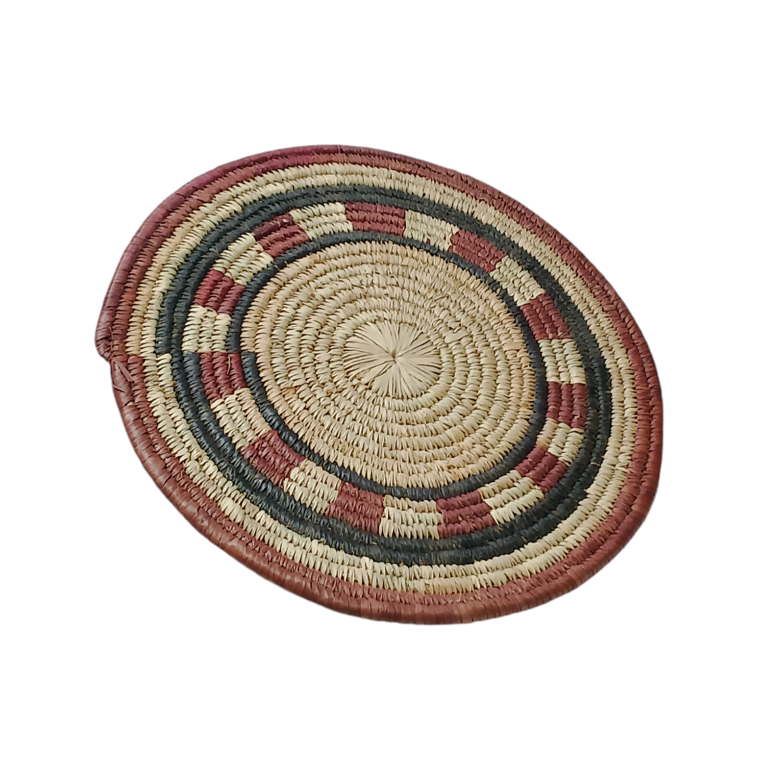Plat à pain et pizza traditionnel fabriqué en feuilles de palmier 34 cm – Image 2