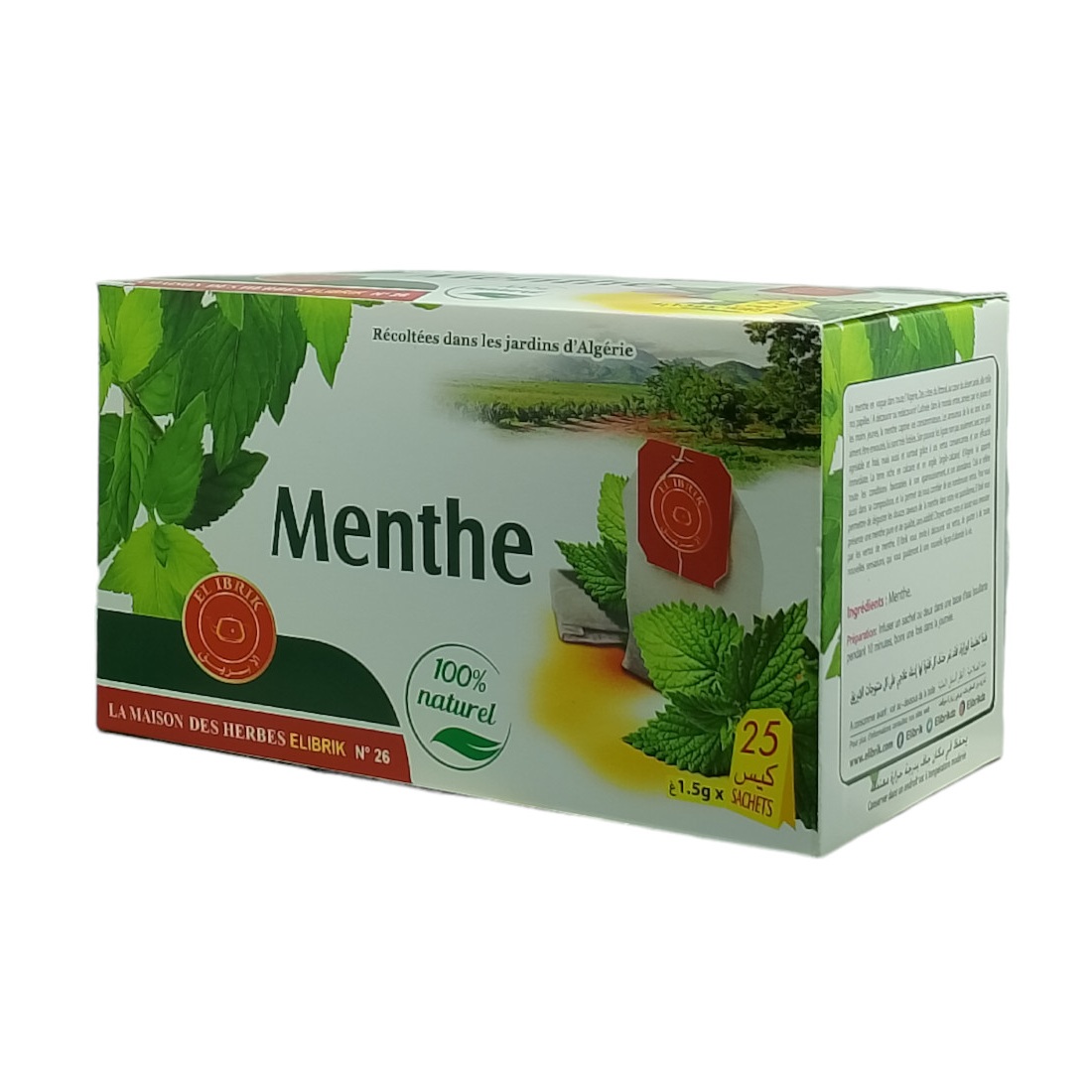 Tisane Menthe en Sachet d’Infusions 25 Sachets de 1.5g – Image 3