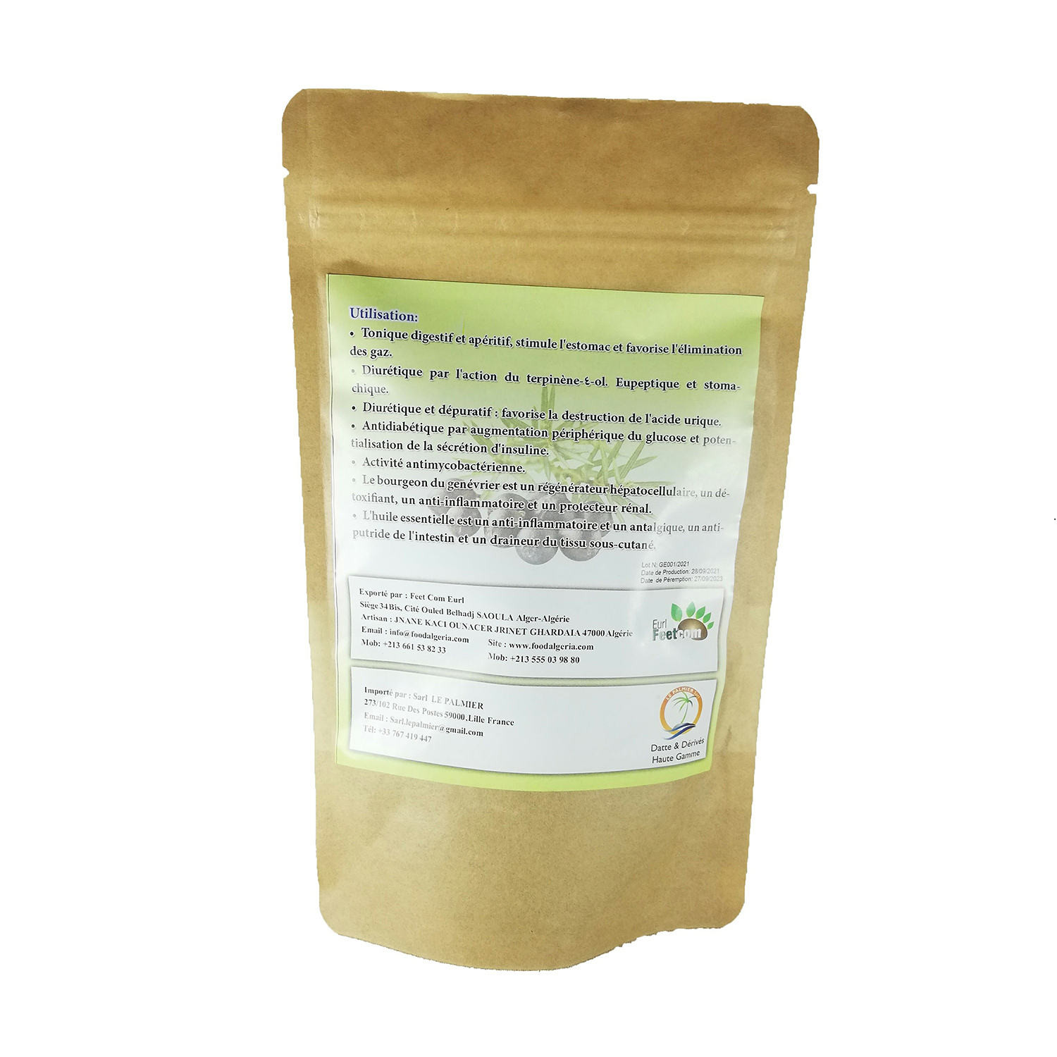 Plante Genévrier Récolté au Sud de l'Algérie - Sèche Sac 50 Gr – Image 3