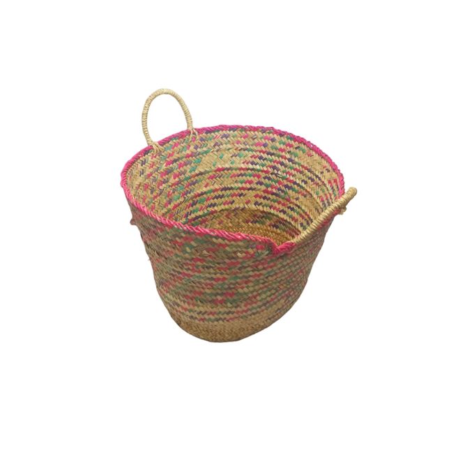 Couffin traditionnel Matière fibre de palmier naturel fait main 60*28 cm – Image 3