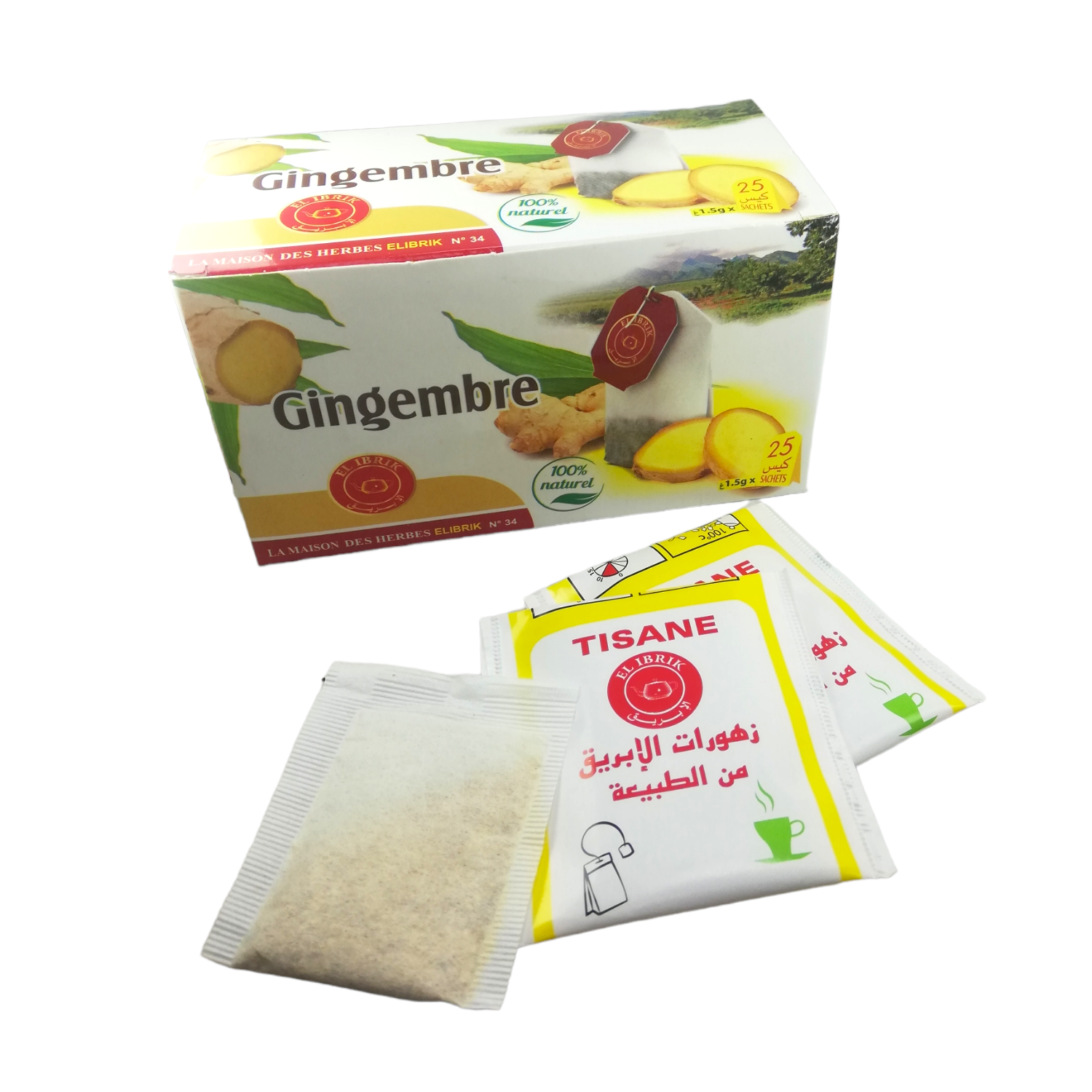 Tisane Gingembre en Sachet d’Infusions 25 Sachets de 1.5g – Image 5