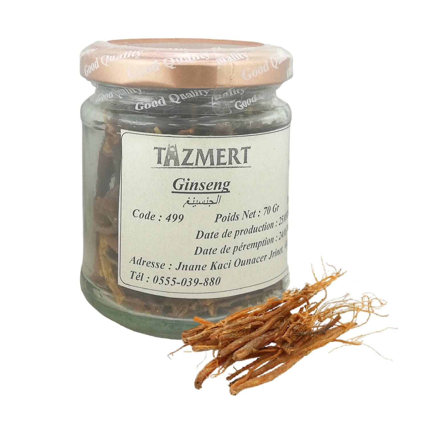 Ginseng vrac Fait Maison 100% Naturelle 70 gr