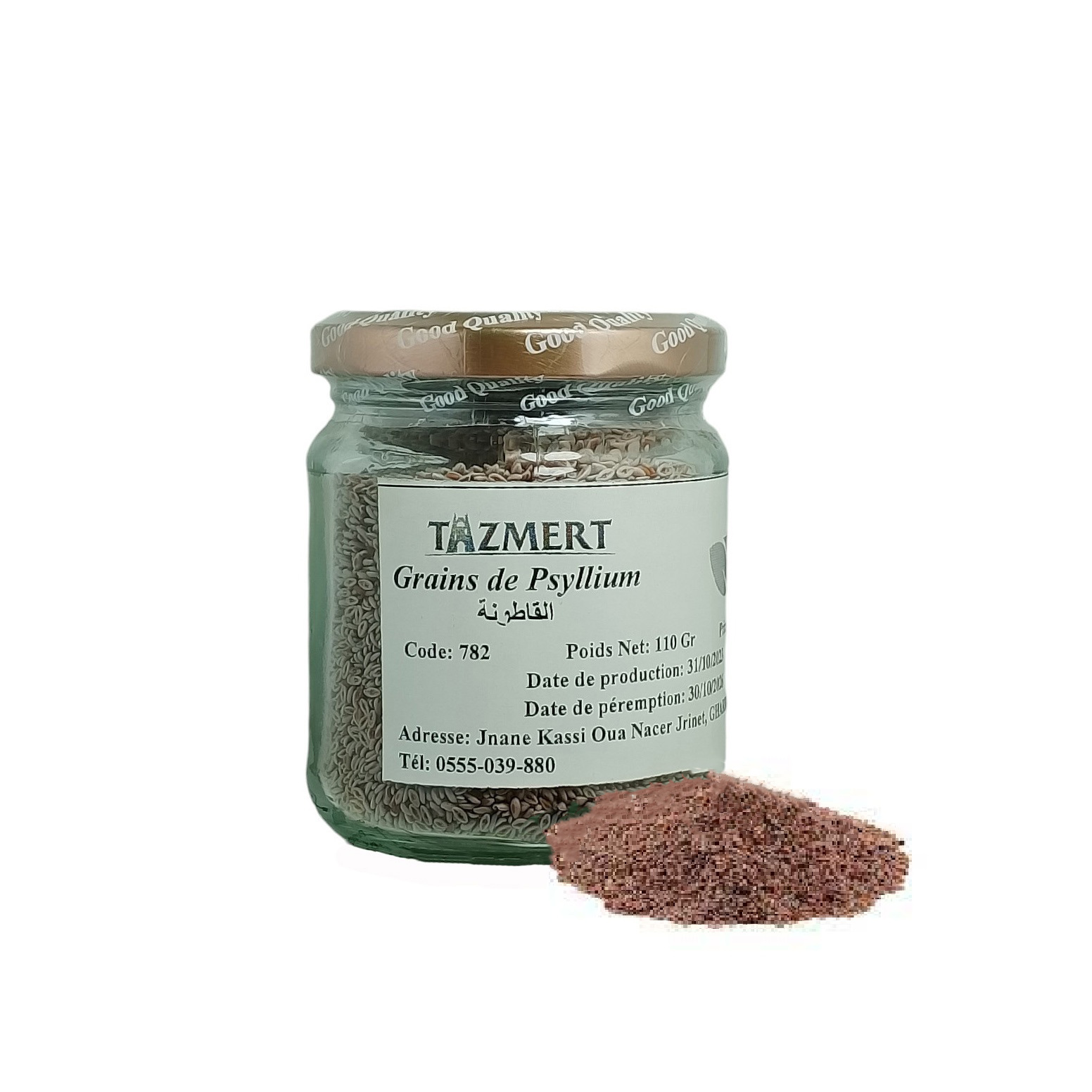 Graines de Psyllium vrac Fait Maison 100% Naturelle 110 gr