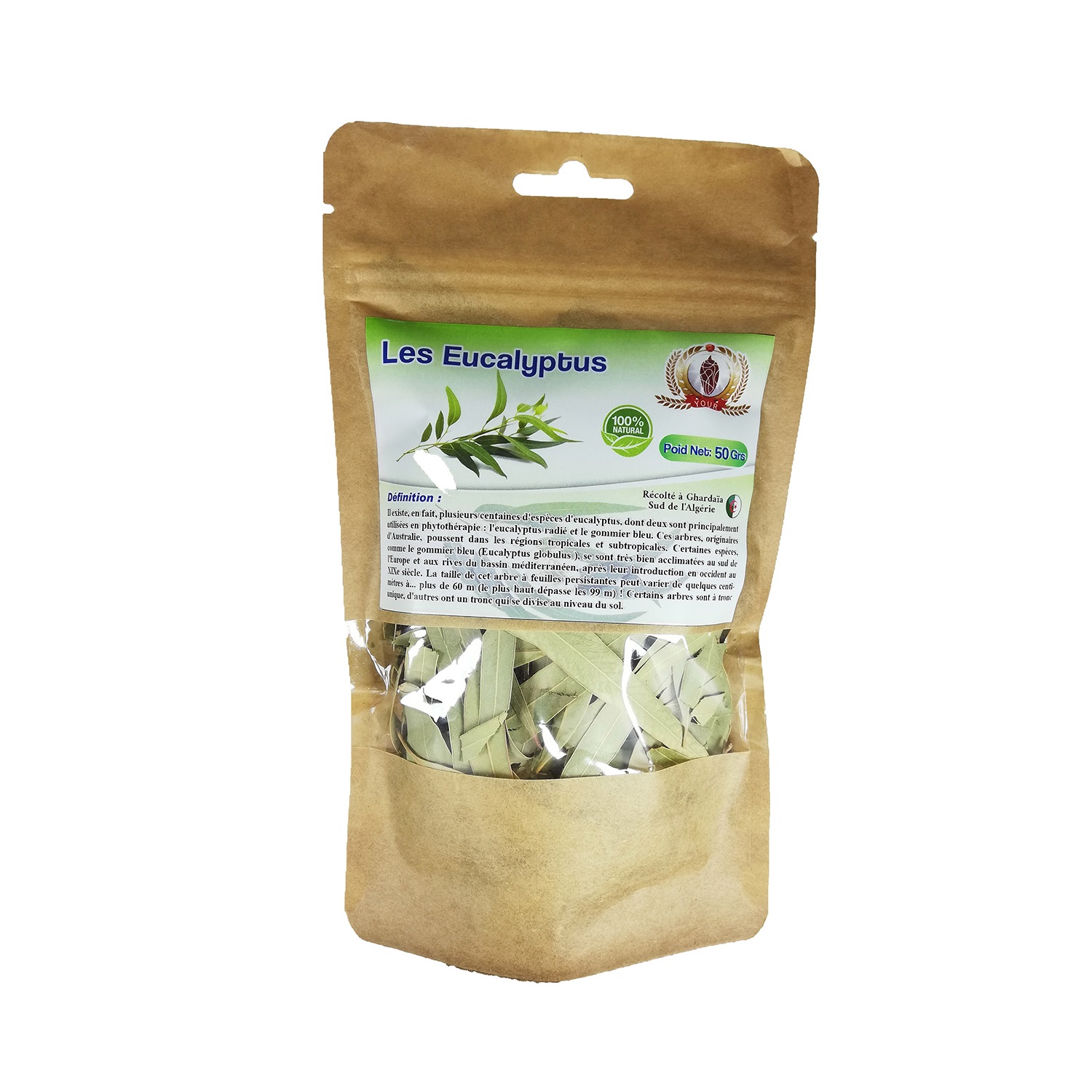 Plante Feuilles d'Eucalyptus - Récolté au Sud de l'Algérie - Sèche Sac 50 Gr – Image 2
