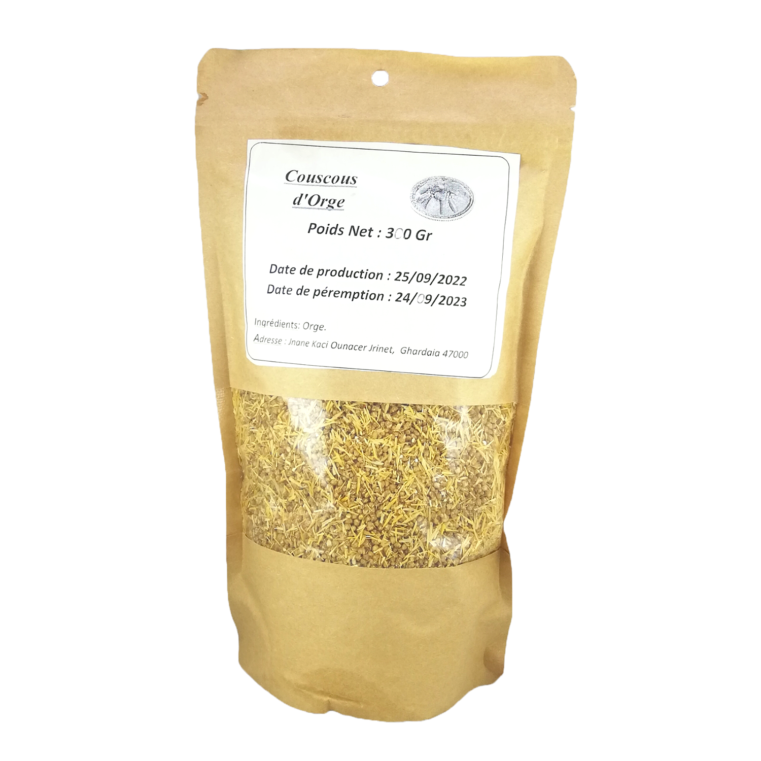 Couscous d’Orge fait maison 100% naturelle 300 Gr