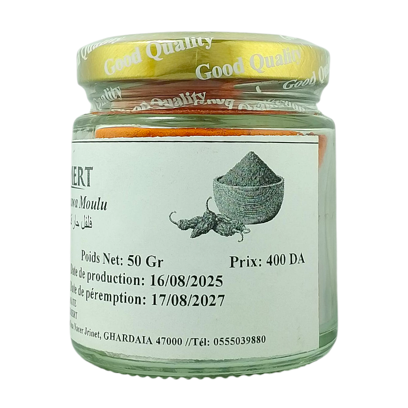 Poudre Piment de Gnawa naturelle et sans aucun additifs pot de 50 Gr – Image 3