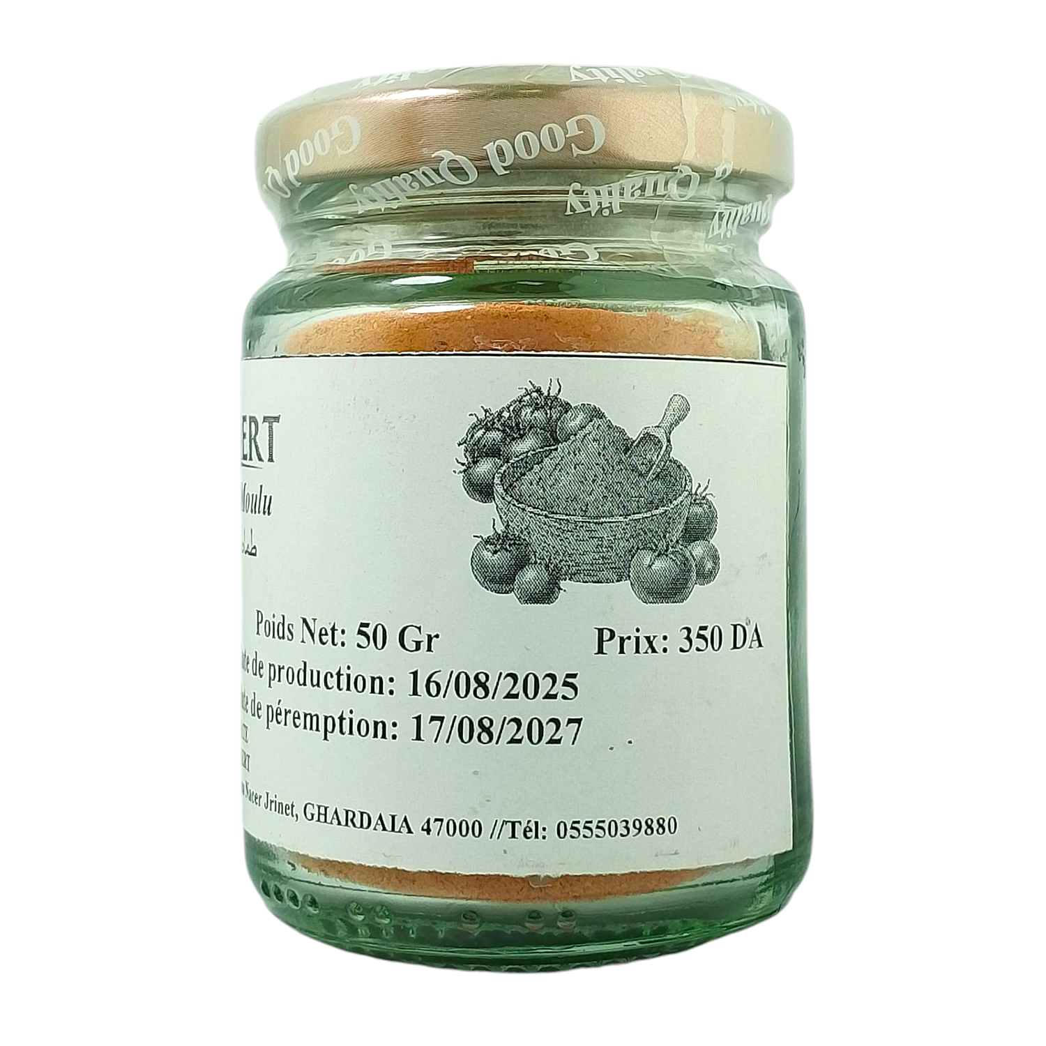 Poudre de tomate séché - un concentré de saveur et de couleur - naturelle et sans aucun additifs pot de 50 Gr – Image 3